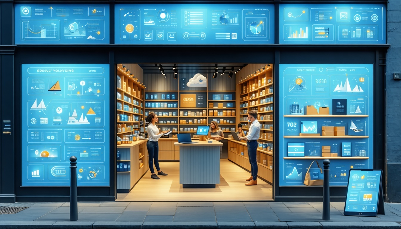 A modern digital storefront set against an Atlanti